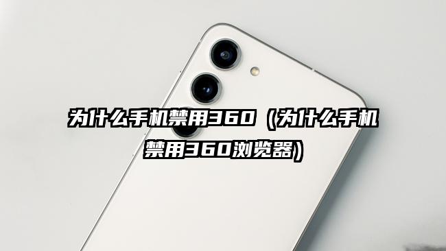 为什么手机禁用360（为什么手机禁用360浏览器）