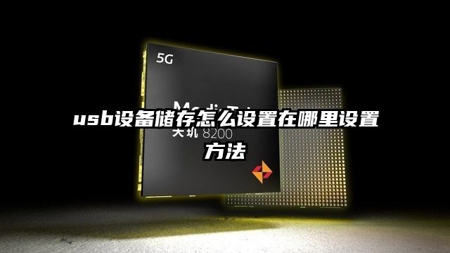 usb设备储存怎么设置在哪里设置方法